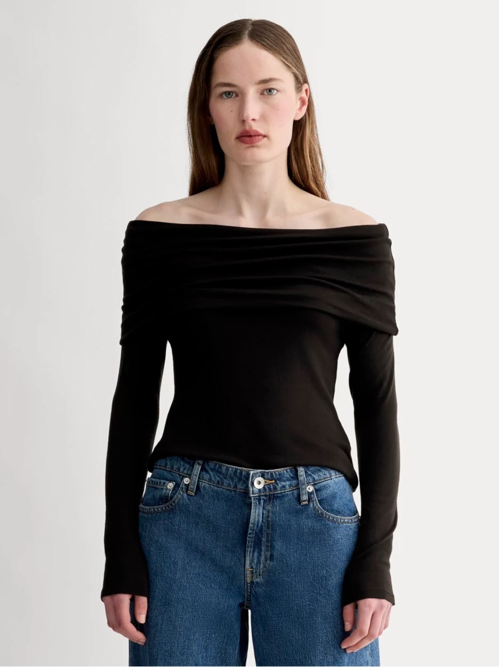 NWT Everlane THE OFF-THE-SHOULDER TOP IN BUTTERLUXE